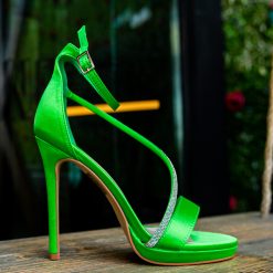 Sandale cu toc Sarai Verzi 4