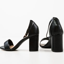 Sandale cu toc Simba Negre 3