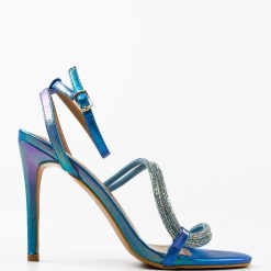 Sandale cu toc Sion Albastre 4