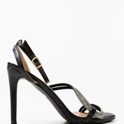 Sandale cu toc Sion Negre 3