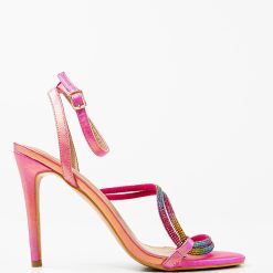 Sandale cu toc Sion Roz 4