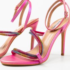 Sandale cu toc Sion Roz 5