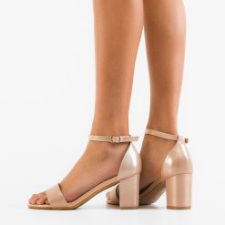 Sandale cu toc Susan Aurii 2 1 1