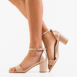 Sandale cu toc Susan Aurii 2 2