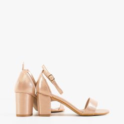 Sandale cu toc Susan Aurii 2 3