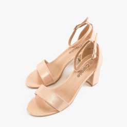 Sandale cu toc Susan Aurii 2 5