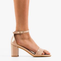 Sandale cu toc Susan Aurii 2 7