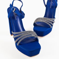 Sandale cu toc Troy Albastre 6