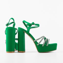 Sandale cu toc Troy Verzi 4