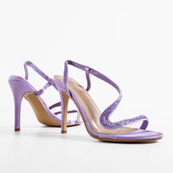 Sandale cu toc Vanessa Mov 5
