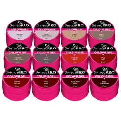 Set 12 Geluri UV Colorate SensoPRO Milano Nude Red Collection 4