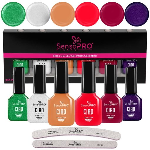 Set 6 Oje Semipermanente CIAO One Step 7ml SensoPRO Milano