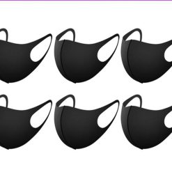 Set 6 masti de protectie reutilizabile negre-Accesorii > Masti reutilizabile