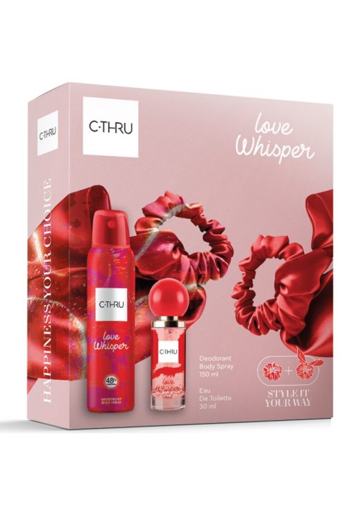 Set cadou Love Whisper - Femei: Apa de toaleta - 30 ml + Deodorant spray pentru corp - 150 ml + Elastice de par cadou-FEMEI-GENTI SI ACCESORII/Produse cosmetice