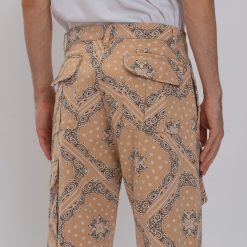 Small Signature Washed Paisley Cargo Pants 4