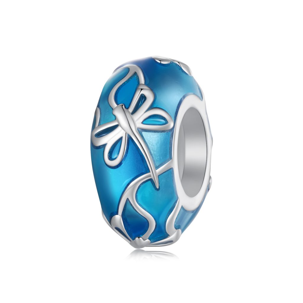 Talisman din argint Blue Band Dragonfly-Talismane >> Talismane din Argint (toate)