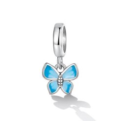 Talisman din argint Blue Butterfly-Talismane >> Talismane din Argint (toate)