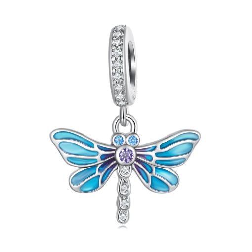 Talisman din argint Blue Shine Dragonfly-Talismane >> Talismane din Argint (toate)