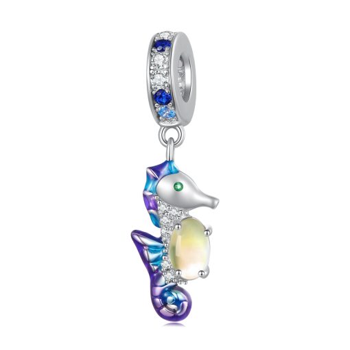 Talisman din argint Colored Seahorse-Talismane >> Talismane din Argint (toate)