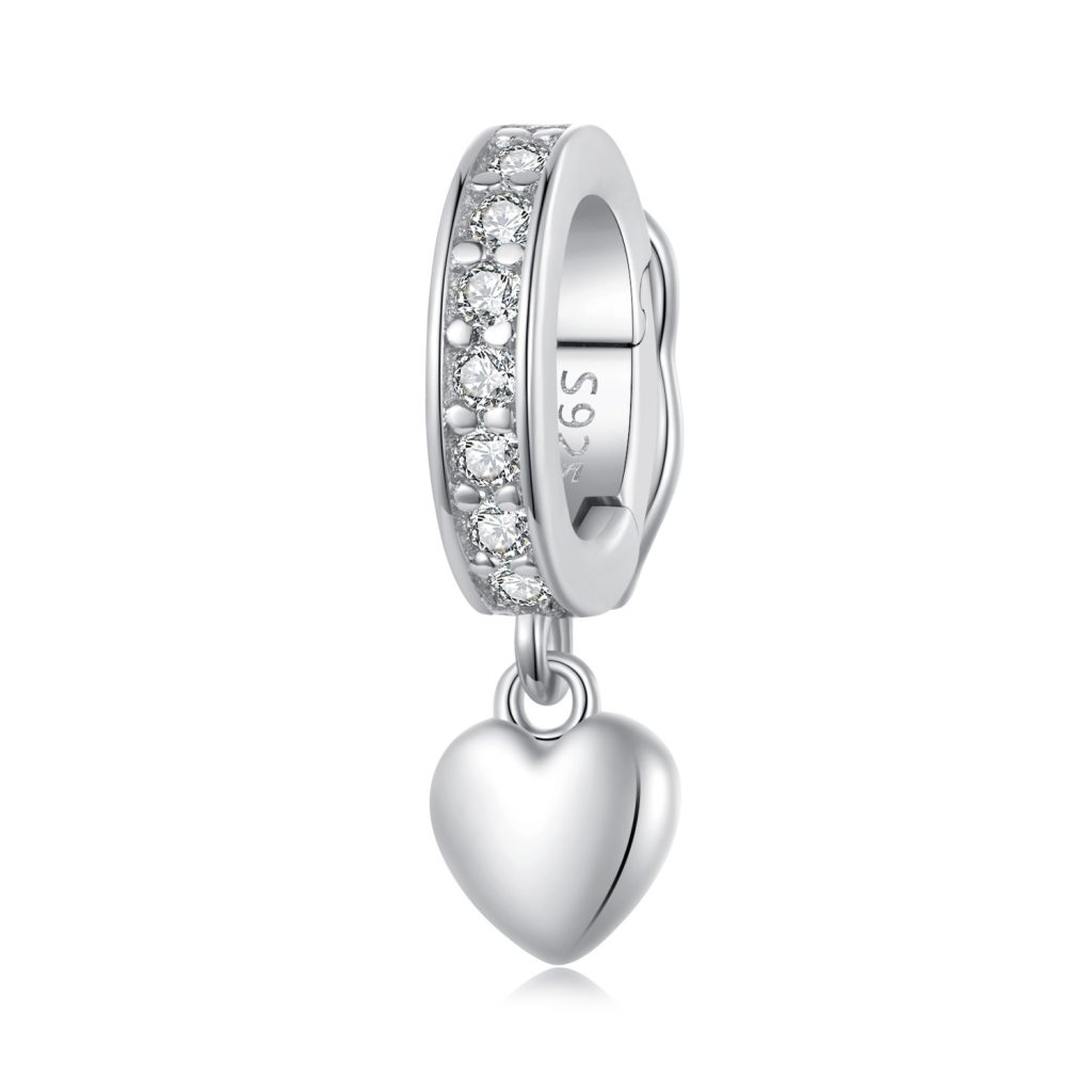 Talisman din argint Crystal Band Silver Heart-Talismane >> Talismane din Argint (toate)