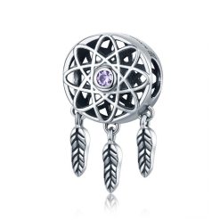 Talisman din argint Dream Catcher purple-Talismane >> Talismane din Argint (toate)