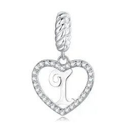 Talisman din argint Heart Letter I-Talismane >> Talismane din Argint (toate)