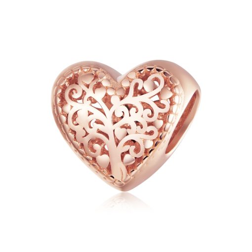 Talisman din argint Rose Gold Heart of Nature-Talismane