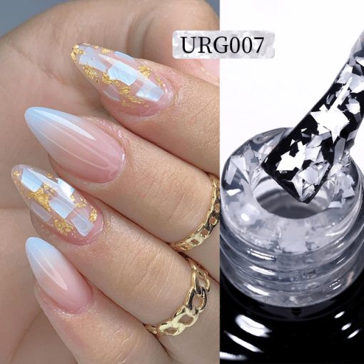 Top Coat Gold Diamond FSM 001- Paiete Argintii - GD-001 - Everin.ro-CONSUMABILE ❤️ > Degresant/Acetona/Remover