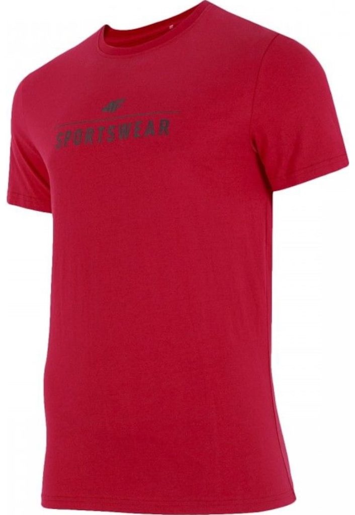 Tricou barbati - Bumbac - Rosu/Negru-BARBATI-IMBRACAMINTE/Tricouri si maiouri