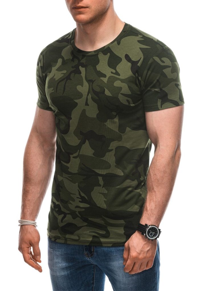 Tricou cu imprimeu camuflaj-BARBATI-IMBRACAMINTE/Tricouri si maiouri