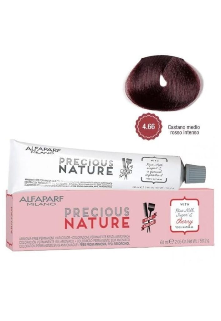 Vopsea Permanenta fara amoniac Precious Nature 4.66 Castano Medio Rosso Intenso - Femei - 60 ml-FEMEI-GENTI SI ACCESORII/Produse cosmetice