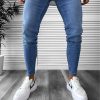Blugi barbati conici albastri 698 M3-3.2-Blugi barbati