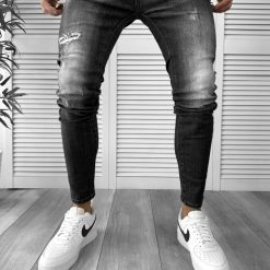 Blugi barbati conici negri 5799 B14-4.1-Blugi barbati