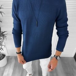 Bluza barbati bleumarin slim fit T3638 O4-1.1-Bluze barbati