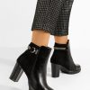 Botine cu toc gros Chaya negre-Botine cu toc-Noutăți