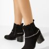 Botine cu toc gros Katilea negre-Botine cu toc-Noutăți