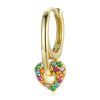 CERCEL din argint Golden Rainbow Heart-Cercei >> Cercei din argint