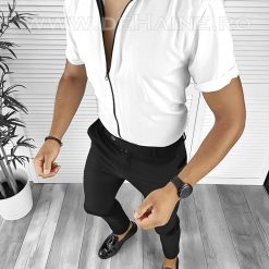 Camasa barbati casual alba slim fit B8411 P20-1.3-Camasi barbati