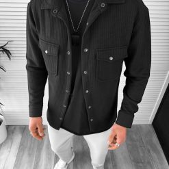 Camasa barbati casual neagra 13041 52-1-Camasi barbati
