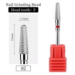 Capat de freza carbid pentru gel si under refill rosu CF-79 - CF-79 - Everin.ro-USTENSILE SI ACCESORII ❤️