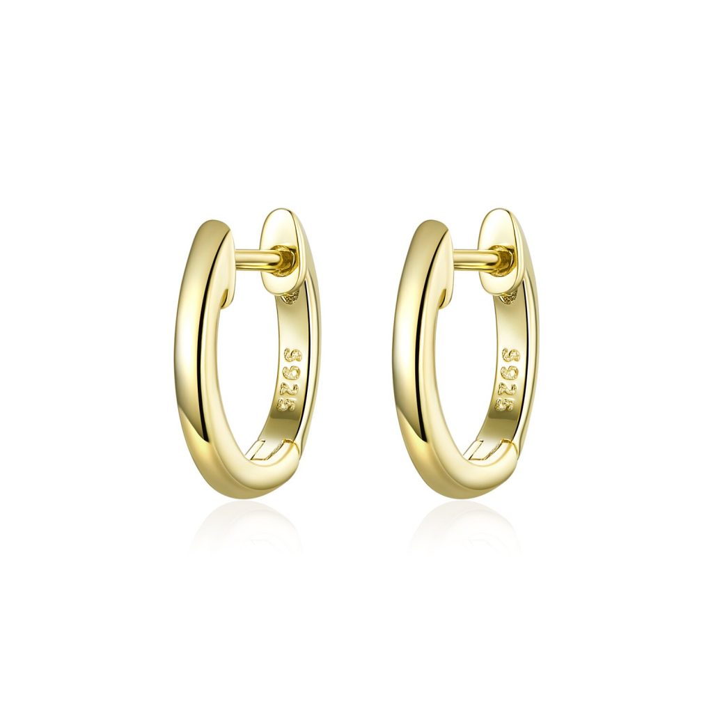 Cercei din argint Classic Small Hoops golden-Cercei