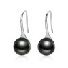 Cercei din argint Elegant Pearls black-Cercei >> Cercei din argint
