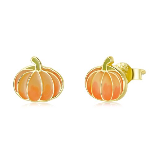 Cercei din argint Golden Pumpkins-Cercei >> Cercei din argint