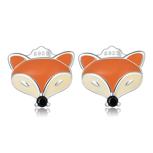 Cercei din argint Orange Fox-Cercei >> Cercei din argint