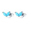 Cercei din argint Oval Turquoise-Cercei >> Cercei din argint