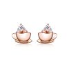 Cercei din argint Rose Gold Tea Cup-Cercei