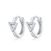 Cercei din argint Silver Little Triangle Hoops-Cercei >> Cercei din argint
