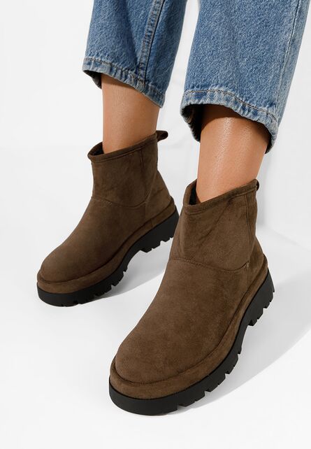 Cizme tip ugg Tenderly maro-Cizme tip UGG-Cizme tip UGG