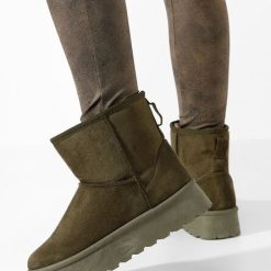 Cizme tip ugg Zadra V5 verzi-Cizme tip UGG-Cizme tip UGG