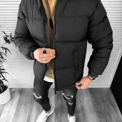 Geaca barbati de iarna neagra 2317 62-4-Geci barbati > Geci iarna